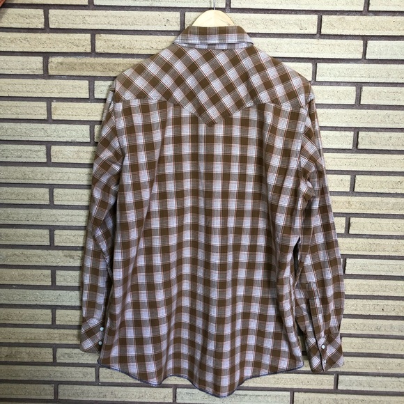 Vintage 60's Western Style Shirt - Chest 46 - Unisex - Cotton Button Down - Med - Picture 8 of 14